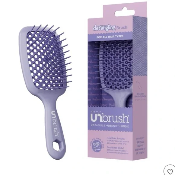 UNBRUSH Hair Brush Untangle Unknot Undo Pastel Collection Lilac NIB - Picture 4 of 5